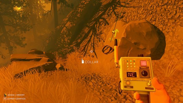 Znajdziesz tutaj taśmę oraz spuszczoną linę - Dzień 79 - Opis przejścia - Firewatch - poradnik do gry