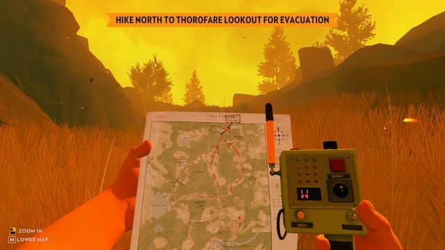 Skieruj się do znajdującego się na północnym krańcu punktu ewakuacyjnego - Dzień 79 - Opis przejścia - Firewatch - poradnik do gry