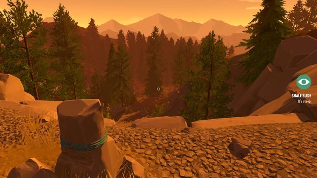 Dalej wybierz drogę prowadzącą na zachód, w stronę jeziora (JONESY LAKE) - Dzień 1 - Opis przejścia - Firewatch - poradnik do gry