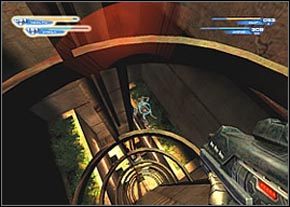 Teraz czeka Cię ostatni kawałek przed załadowaniem dalszej części misji - Mining Complex Entrance | Sanctuary | Unreal II The Awakening - Unreal II: The Awakening - poradnik do gry