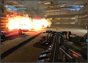 Gdy już będziesz odpowiednio przygotowany, skieruj swe kroki w stronę wielkich, okrągłych drzwi - Discovery | Hell | Unreal II The Awakening - Unreal II: The Awakening - poradnik do gry