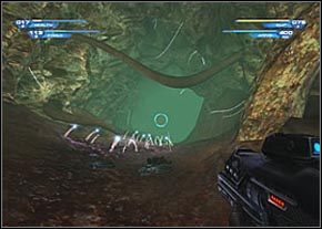 W końcu dotrzesz mniej więcej w środku drogi, jaką należy przebyć - Outside the Terraforming Plant - część 2 | Acheron | Unreal II The Awakening - Unreal II: The Awakening - poradnik do gry