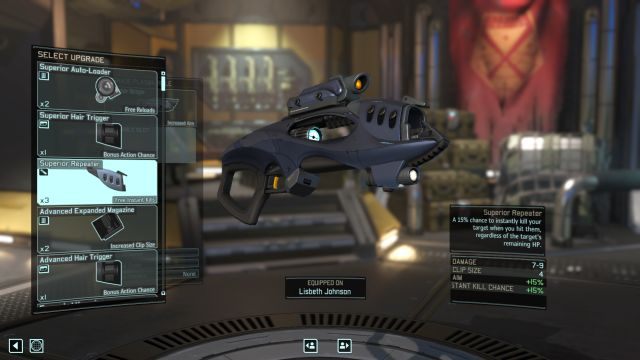 Ekran pozwalający zainstalować wybrane ulepszenie broni. - Ulepszenia broni | Wyposażenie żołnierzy | XCOM 2 - XCOM 2 - poradnik do gry