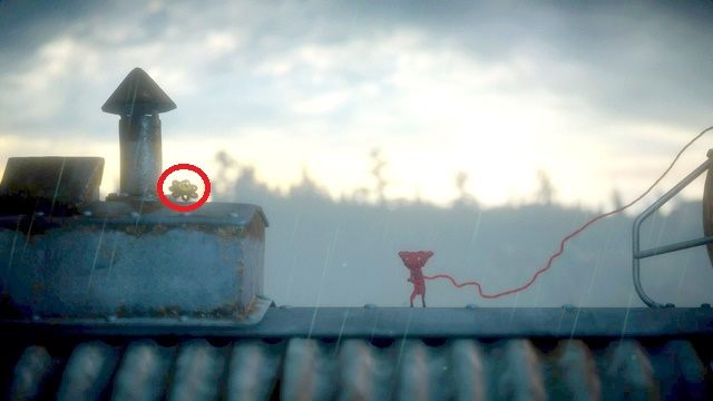 ...który leży przy kominie na dachu biura - Poziom 7 - How Much is Enough | Sekrety w Unravel - guziki - Unravel - poradnik do gry