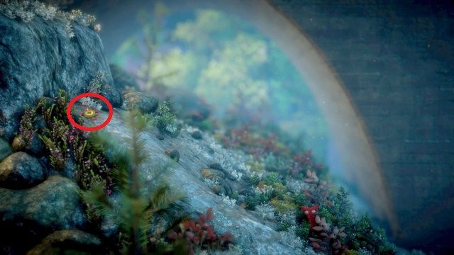 Tuż pod szczytem góry znajdziesz jeszcze jeden guzik - Poziom 5 - Off the Rails | Opis przejścia Unravel - Unravel - poradnik do gry