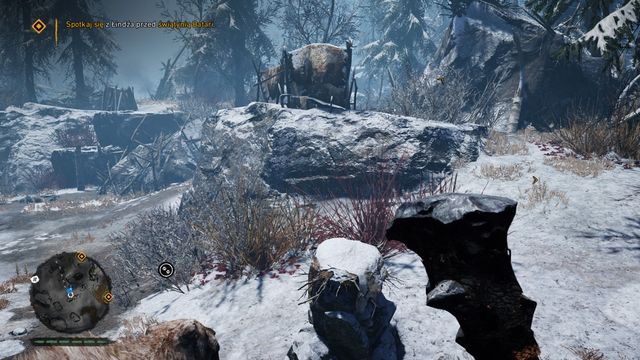 Kawałek przed wejściem na teren obozowiska - Totemy Ducha | Północne Oros | Far Cry Primal - Far Cry Primal - poradnik do gry