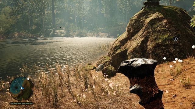 Pod kamieniem, na brzegu jeziora - Ręce Daiszy | Południowe Oros | Far Cry Primal - Far Cry Primal - poradnik do gry