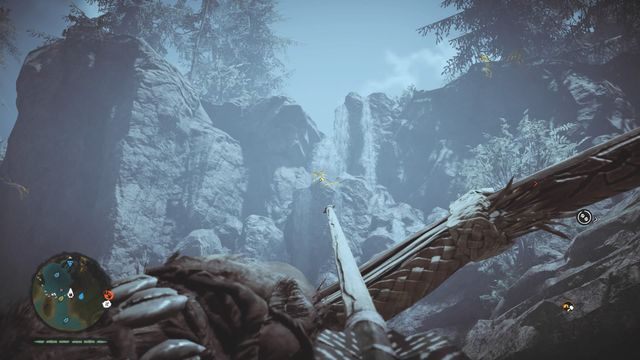 Na dużej skale, prawie u samej góry wodospadu - Maski Izila | Południowe Oros | Far Cry Primal - Far Cry Primal - poradnik do gry