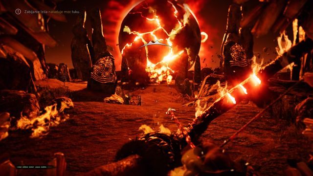 Zabijaj wrogów, a po naładowaniu łuku strzelaj w stronę księżyca. - Wizja ognia (Szaman Tensai) | Opis przejścia | Far Cry Primal - Far Cry Primal - poradnik do gry