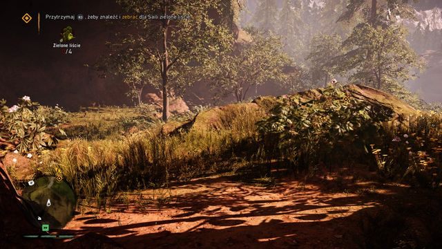 Rozpoczynasz w pobliżu jaskini, pierwszym celem jest udanie się nad rzekę w poszukiwaniu zielonych liści. - Głębokie rany | Opis przejścia | Far Cry Primal - Far Cry Primal - poradnik do gry