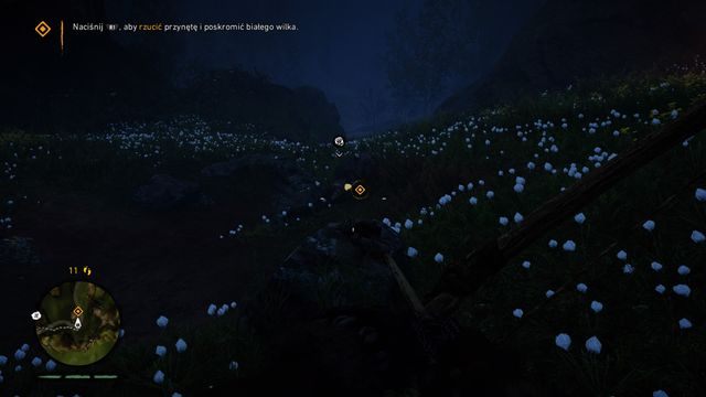 Następnie wytwórz z mięsa przynętę i włącz wzrok łowcy, aby zlokalizować ślady krwi - Władca zwierząt | Opis przejścia | Far Cry Primal - Far Cry Primal - poradnik do gry