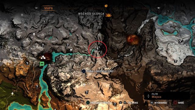 Na początek udaj się do miejsca pokazanego na mapie - Ukryte osiągnięcia | Osiągnięcia | Far Cry Primal - Far Cry Primal - poradnik do gry