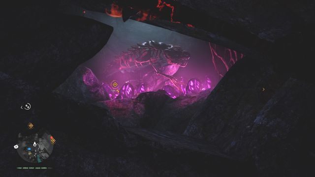 Przejdź w głąb jaskini, a zobaczysz Easter Egga, będącego nawiązaniem do gry Far Cry 3: Blood Dragon - Ukryte osiągnięcia | Osiągnięcia | Far Cry Primal - Far Cry Primal - poradnik do gry