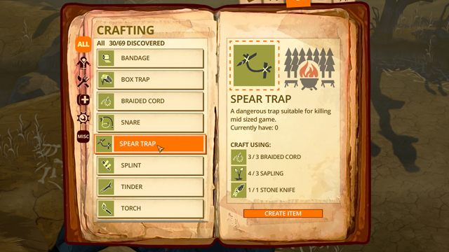Sprężynujące pułapki wymagają nieco większej liczby surowców - Jak wykonać pułapkę na wilki? | Crafting | The Flame in the Flood - The Flame in the Flood - poradnik do gry