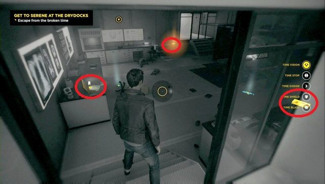 W białej konstrukcji znajdziesz dużo sekretów w pierwszym pomieszczeniu (m.in. dane wywiadowcze) - Akt II - Ground Zero | Opis przejścia Quantum Break - Quantum Break - poradnik do gry