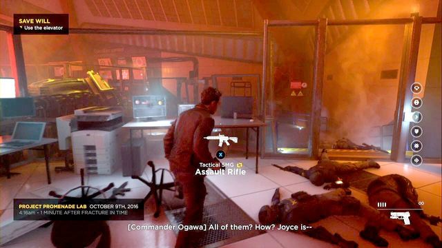 Wydostań się z laboratorium z pierwszego Aktu - Akt V - Return To The University | Opis przejścia Quantum Break - Quantum Break - poradnik do gry