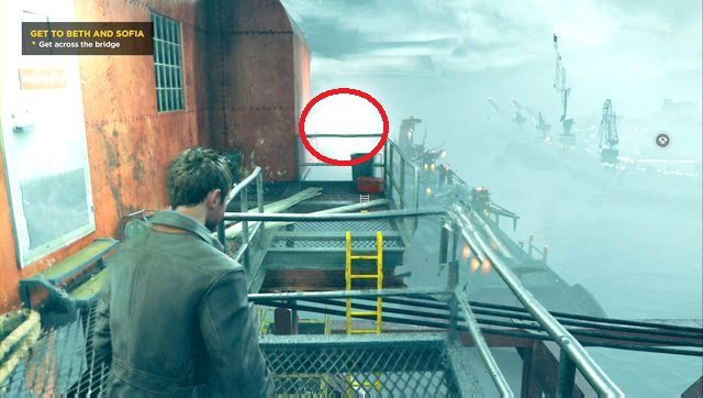 Ostatni Chronon znajdziesz po wyjściu na szczyt drabiny - Akt IV - Port Donnelly Bridge | Opis przejścia Quantum Break - Quantum Break - poradnik do gry