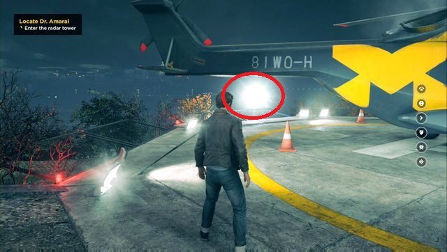 Za helikopterem Monarchu odnajdziesz białą chmurkę - Chronon Sources (akt III) | Sekrety Quantum Break - Quantum Break - poradnik do gry
