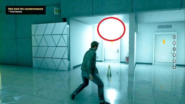 Łatwo przeoczyć źródło przy toaletach... - Chronon Sources (akt IV i V) | Sekrety Quantum Break - Quantum Break - poradnik do gry