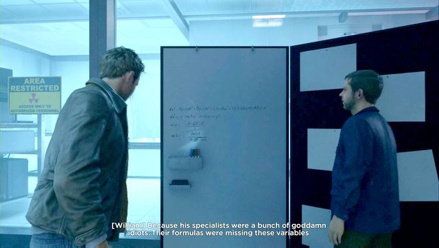 Tablica z równaniami to jedno z Quantum Ripples - pozwól Willowi wprowadzić tam korekty - Quantum Ripples | Sekrety Quantum Break - Quantum Break - poradnik do gry