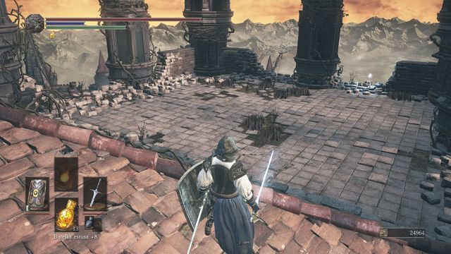 Po zbliżeniu się do krawędzi spodziewaj się gargulca. - Wielkie Archiwa - dachy | Opis przejścia Dark Souls 3 - Dark Souls III - opis przejścia i sekrety