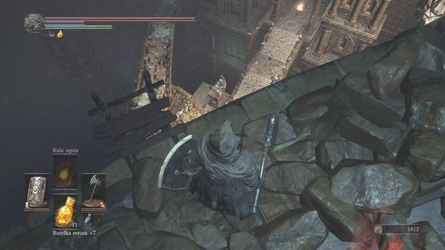 Zejdź na dół po drabinie znajdującej się przy ognisku. - Zbeszczeszczona Stolica - droga do Yhorma Giganta | Opis przejścia Dark Souls 3 - Dark Souls III - opis przejścia i sekrety
