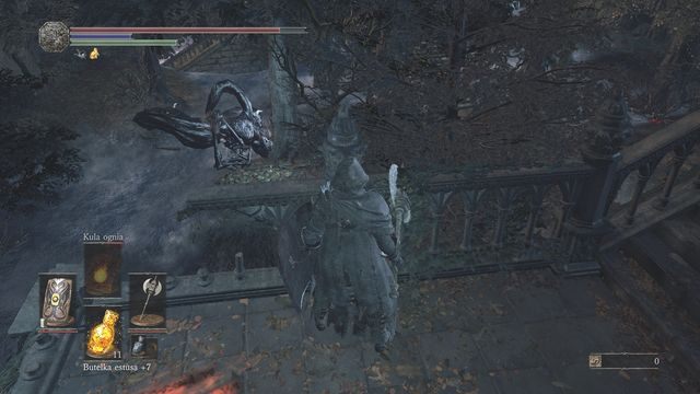 Podczas jazdy windą zeskocz mniej więcej w połowie na platformę - Ogród Zatraconego Króla | Opis przejścia Dark Souls 3 - Dark Souls III - opis przejścia i sekrety