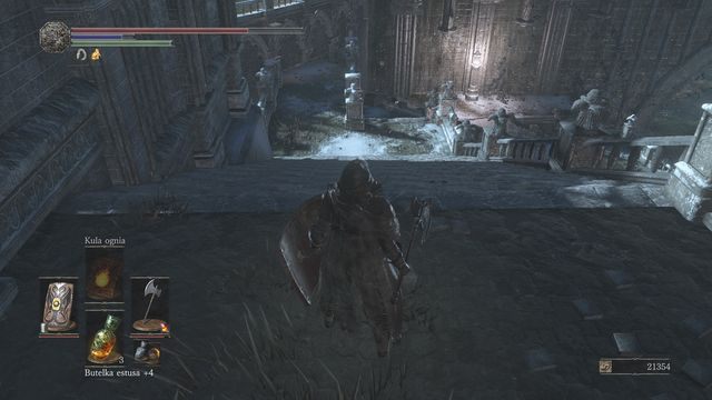 Schodząc na dół miniesz kolejnych niewidzialnych przeciwników. - Irithyll w Mroźnej Dolinie - od Kościoła Yorshki | Opis przejścia Dark Souls 3 - Dark Souls III - opis przejścia i sekrety