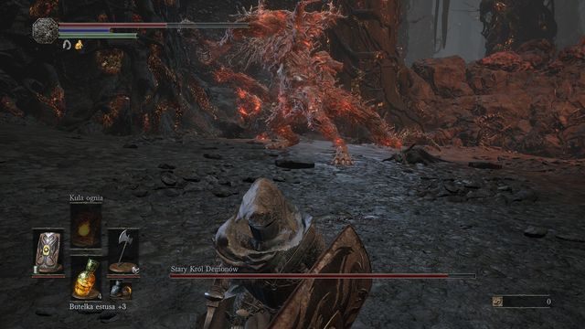 Uderzenie maczugą ma bardzo duży zasięg - zbliż się do bossa lub oddal na sporą odległość. - Stary Król Demonów | Bossowie w Dark Souls 3 - Dark Souls III - opis przejścia i sekrety