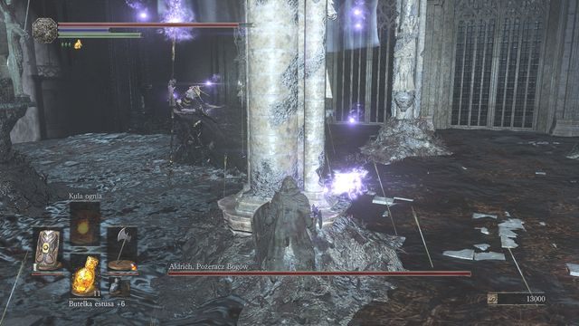 Kolumny pozwalają chronić się przed pociskami oraz strzałami, przynajmniej do czasu. - Aldrich, Pożeracz Bogów | Bossowie w Dark Souls 3 - Dark Souls III - opis przejścia i sekrety