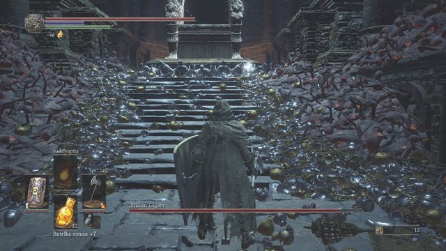 Broń, która ułatwia starcie, leży przy tronie giganta. - Yhorm Gigant | Bossowie w Dark Souls 3 - Dark Souls III - opis przejścia i sekrety