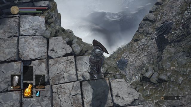 Zamiast tego odbij w prawo, gdzie powoli podejdź do krawędzi - Cmentarz Popiołu | Opis przejścia Dark Souls 3 - Dark Souls III - opis przejścia i sekrety