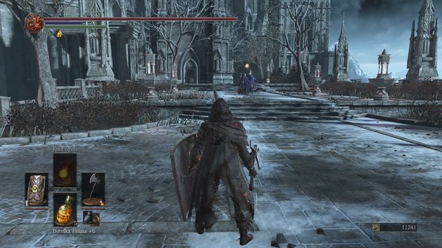 Podbiegaj do atakujących biskupów zygzakiem. - Irithyll w Mroźnej Dolinie - droga do Anor Londo | Opis przejścia Dark Souls 3 - Dark Souls III - opis przejścia i sekrety