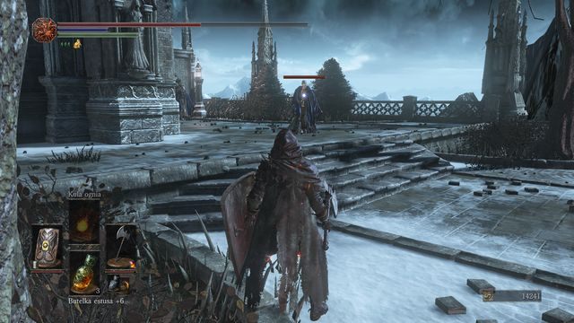 Kawałek wyżej będziesz mógł schować się za rogiem budynku - Irithyll w Mroźnej Dolinie - droga do Anor Londo | Opis przejścia Dark Souls 3 - Dark Souls III - opis przejścia i sekrety
