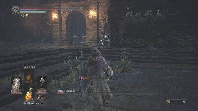 Rycerz z czerwonymi oczami skutecznie odciąga wrogów od Ciebie. Wykorzystaj ten czas, atakując drugiego z przeciwników. - Stróże Otchłani | Bossowie w Dark Souls 3 - Dark Souls III - opis przejścia i sekrety