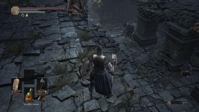 Zeskakując na dół masz szansę na zadanie potężnego ciosu w jednego z magów. - Ofiarna Droga - bagno | Opis przejścia Dark Souls 3 - Dark Souls III - opis przejścia i sekrety