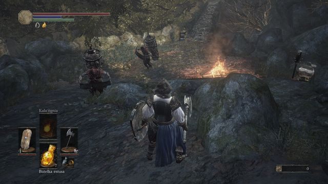 Koniecznie zajmij się wrogami pojedynczo. Widoczną przy ognisku wiedźmę zostaw na koniec. - Ofiarna Droga - bagno | Opis przejścia Dark Souls 3 - Dark Souls III - opis przejścia i sekrety