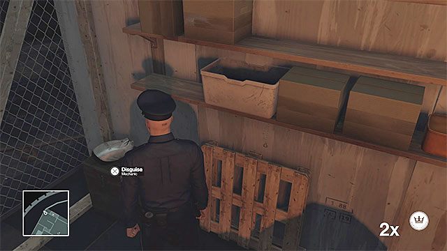Strój mechanika znajdziesz w strefie załadunkowej - Przebrania i ważne przedmioty | Swobodny trening | Solucja Hitman - Hitman - poradnik do gry