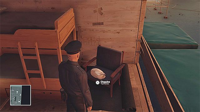 Na najniższym pokładzie jachtu do odnalezienia jest cenne przebranie członka załogi - Infiltracja jachtu | Swobodny trening | Solucja Hitman - Hitman - poradnik do gry