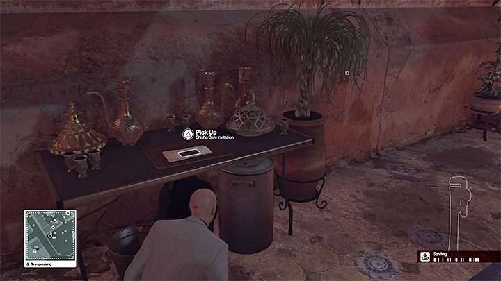 Jedno z zaproszeń do odnalezienia jest obok wejścia do strefy dla VIP-ów - Ważne przedmioty | Marrakesz - Dom z piasku | Solucja Hitman - Hitman - poradnik do gry
