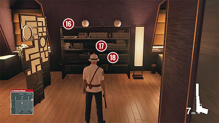 Figurki 16-18: Musisz przejść na wyższe piętro apartamentu (poziom 5) i zajrzeć do jednego z pomieszczeń w jego zachodniej części - Hitman: Bangkok - Osiągnięcia, Trofea - Hitman - poradnik do gry