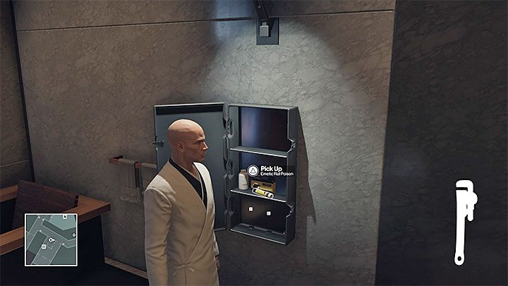 Jedna z trutek jest w szafce w apartamencie Agenta 47 - Ważne przedmioty | Hokkaido - Situs Inversus | Solucja Hitman - Hitman - poradnik do gry