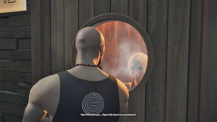 Uwięź Yuki Yamazaki w saunie - Zamordowanie Yuki Yamazaki | Solucja Hitman - Hitman - poradnik do gry