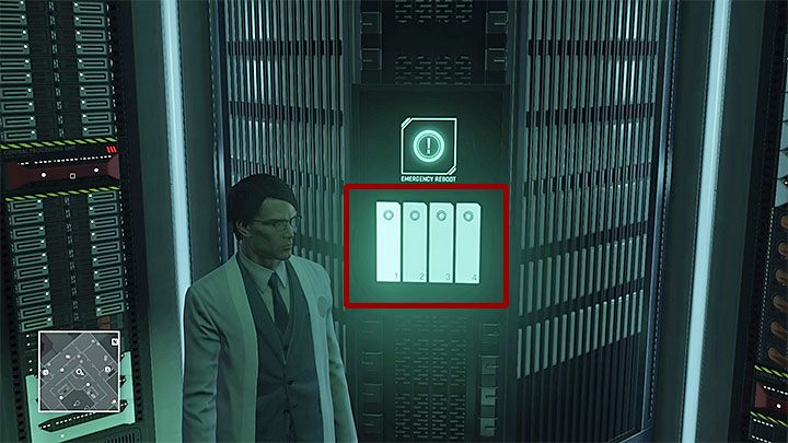 Po wejściu do pomieszczenia zacznij wyjmować losowo wybrane komputery mainframe - Zamordowanie Ericha Sodersa | Hokkaido - Situs Inversus | Solucja Hitman - Hitman - poradnik do gry