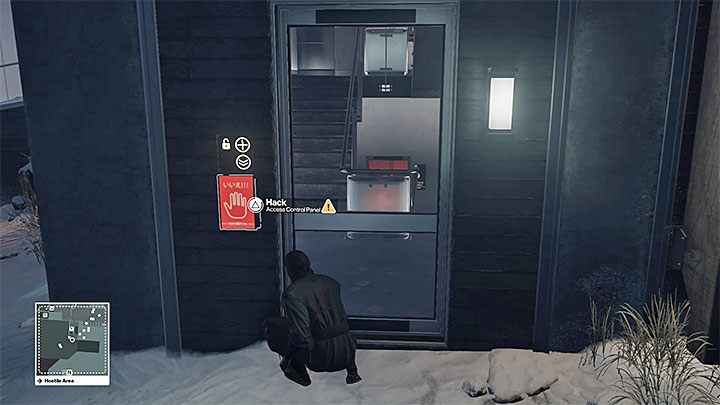 Otwórz boczne drzwi z pomocą deszyfratora - Zamordowanie obu celów bez zmiany przebrania | Hokkaido - Situs Inversus - Hitman - poradnik do gry