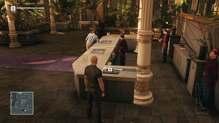 Połóż list i wyczekuj Morgana - uważaj przy tym na głównego pracownika recepcji. - Zamordowanie Kena Morgana | Bangkok - Klub 27 | Solucja Hitman - Hitman - poradnik do gry