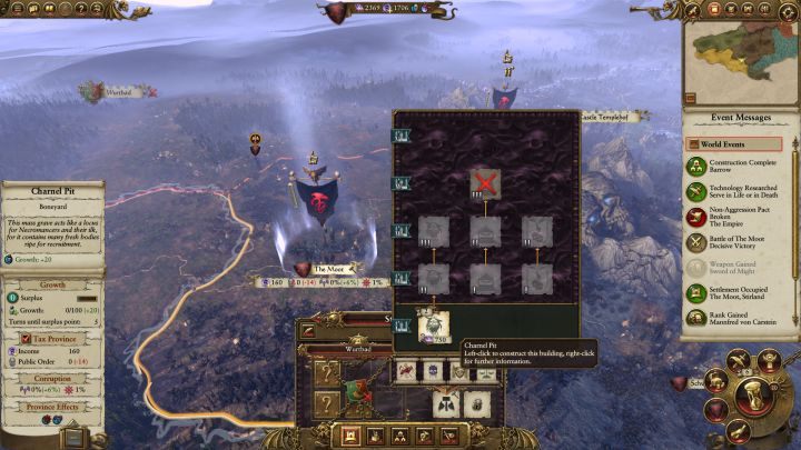 Tym razem przyda się budynek poprawiający wzrost. - Kampania - opis przejścia i porady | Wampiry | Total War Warhammer - Total War: Warhammer - poradnik do gry