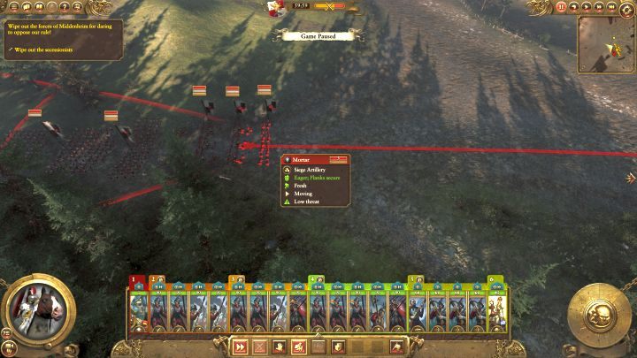 Wyeliminuj wrogą artylerię najszybciej jak się da. - Kampania - opis przejścia i porady | Imperium | Total War Warhammer - Total War: Warhammer - poradnik do gry