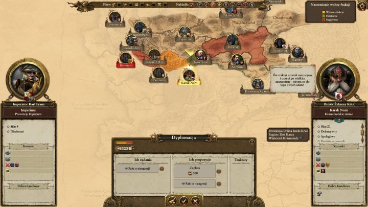 Warto korzystać z propozycji sojuszy. - Kampania - opis przejścia i porady | Imperium | Total War Warhammer - Total War: Warhammer - poradnik do gry