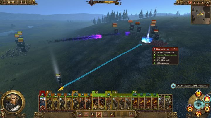 Zanim rzucisz zaklęcie sprawdź, czy czar nie rozbije się o przeszkodę terenową. - Rodzaje czarów i jak je rzucać | Magia i Wiatry Magii | Total War Warhammer - Total War: Warhammer - poradnik do gry